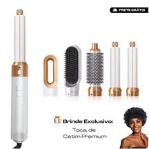 FRETE GRÁTIS - Escova Ellegance Deluxe Hair 5 em 1, Alisa, Seca, Modela, Faz Cachos e Anti-Frizz - BIVOLT (110v/220v)