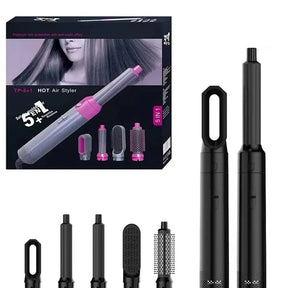 FRETE GRÁTIS - Escova Ellegance Deluxe Hair 5 em 1, Alisa, Seca, Modela, Faz Cachos e Anti-Frizz - BIVOLT (110v/220v)